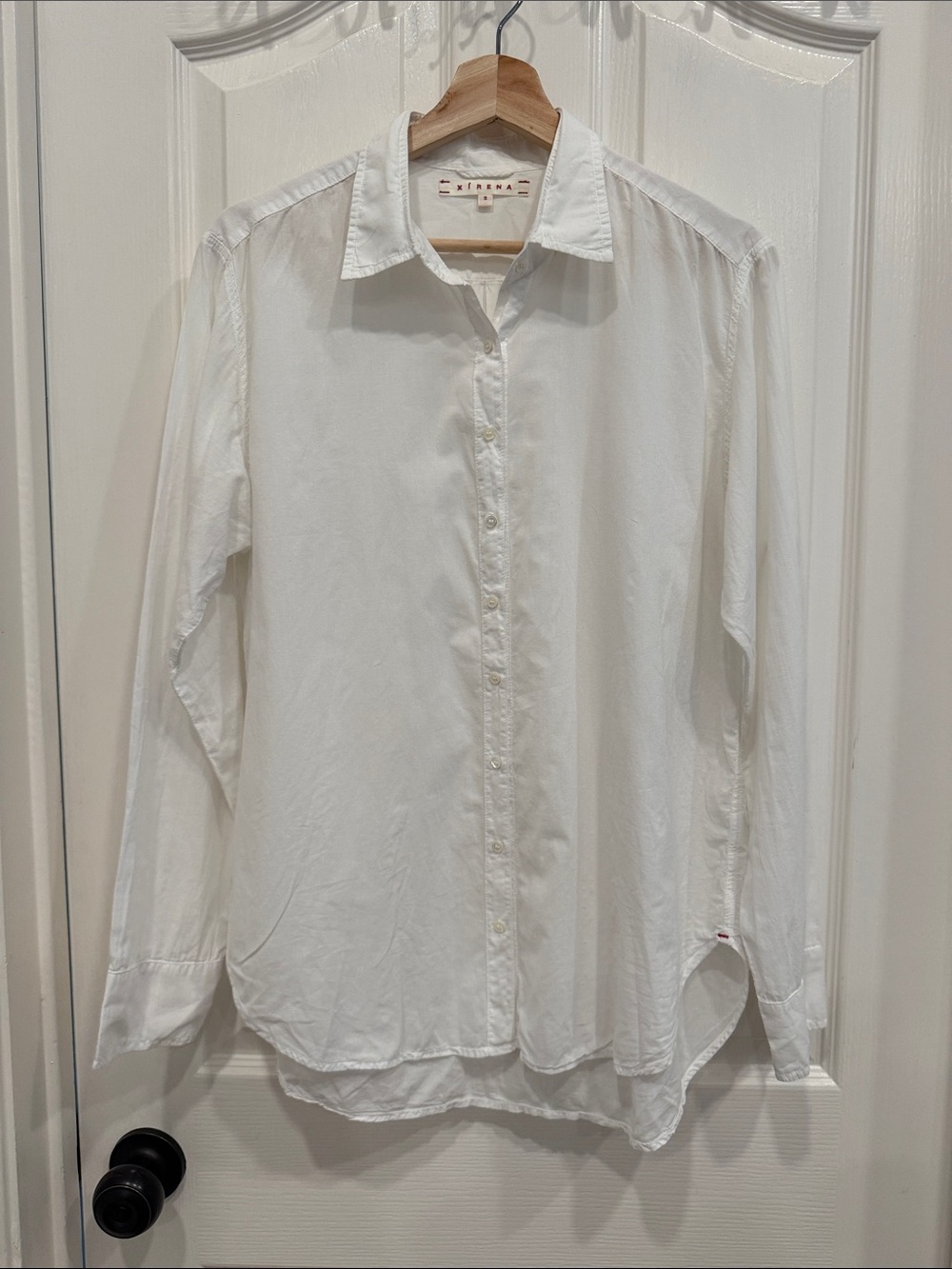 Xirena cotton button down long sleeve shirt